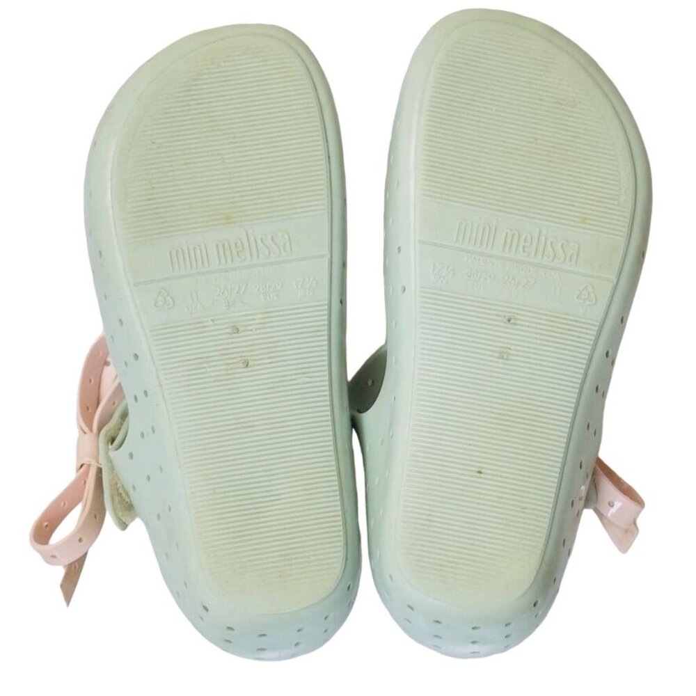 MINI MELISSA Girls' Perforated Jelly Shoes Furadinha X Mary Jane Flats Size 11 - Picture 5 of 12